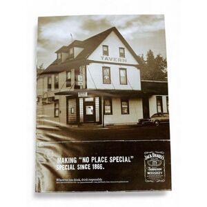 2004 Jack Daniels Whiskey Print Ad Corner Tavern Building No Place Special Quote